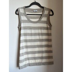 Akris Punto Sleeveless striped knit WOOL scoop-neck Tank Size 6